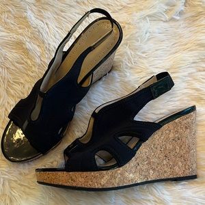 Heeled cork wedges 4”